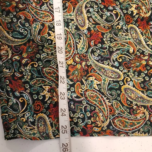 Counterparts Blouse Women's Size LG Paisley Print Flutter Sleeve Boho Career - Picture 3 of 8